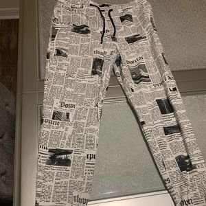 Forever 21 newspaper jumpsuit